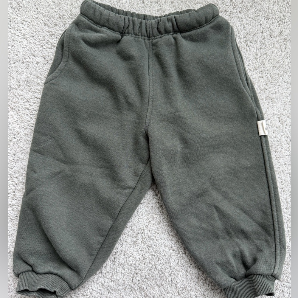 Zara toddler boy sweatpants, 2T, hunter green